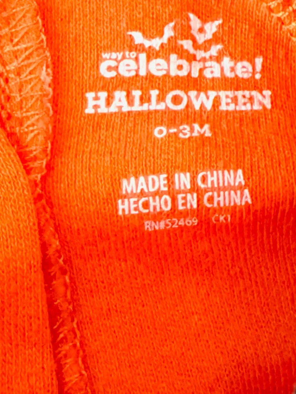 NWOT Way To Celebrate Halloween Rompers 0/3 Months Body Suit